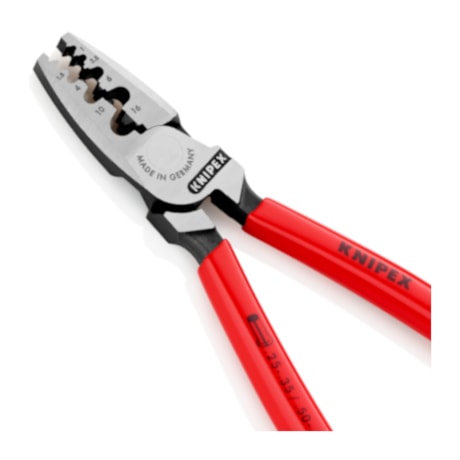 Alicate Crimpador para Terminais de Cabo de 0.25mm a 16mm 97 71 180 C KNIPEX