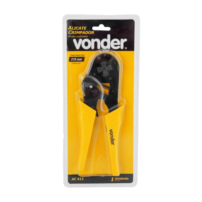 Alicate Crimpador para Terminais Isolados Tubulares de 6,0mm² a 16,0mm² AC 412 3686000412 VONDER-6b01e8f6-6342-49f1-ae4a-ced5b297645a