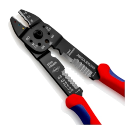 Alicate Crimpador Prensa Terminal de 0.5mm a 6mm 97 21 215 KNIPEX