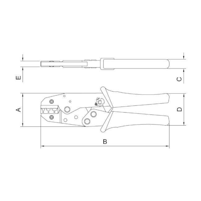 Alicate Crimpador Terminal 0,5mm à 6mm 44055/101 TRAMONTINA PRO-ef906581-1a6c-4c49-b2b3-84a88abbea46