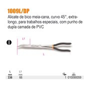 Alicate de Bico Meia Cana Curvo 13,5" PVC 1009L/DP BETA
