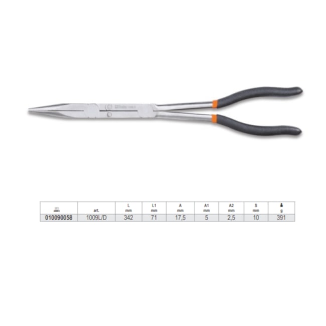 Alicate de Bico Meia Cana Extra-Longo 13,5