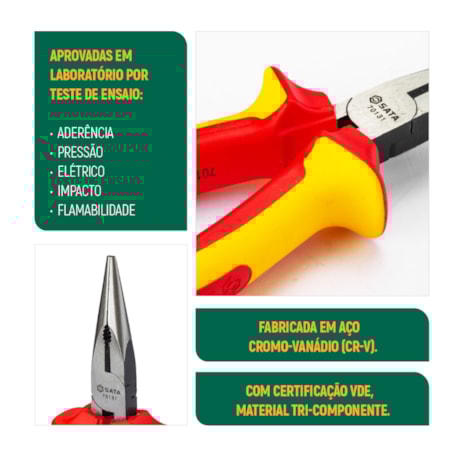 Alicate de Bico Meia Cana Longo 8