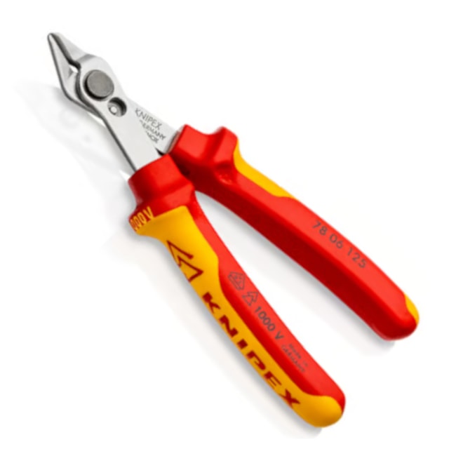 Alicate de Corte 9 mm Isolado 1000V VDE para Eletrônica 78 06 125 KNIPEX-08cd4379-c106-433b-953f-0fad6ac29b14
