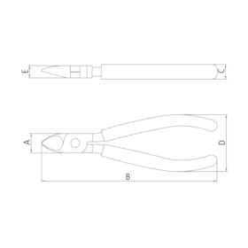 Alicate de Corte Diagonal 6'' 44002/126 TRAMONTINA PRO