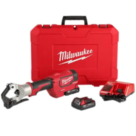 Alicate de Prensa Terminal 18V 380MM com 2 Baterias 2.0Ah Carregador e Maleta 2877-22 MILWAUKEE