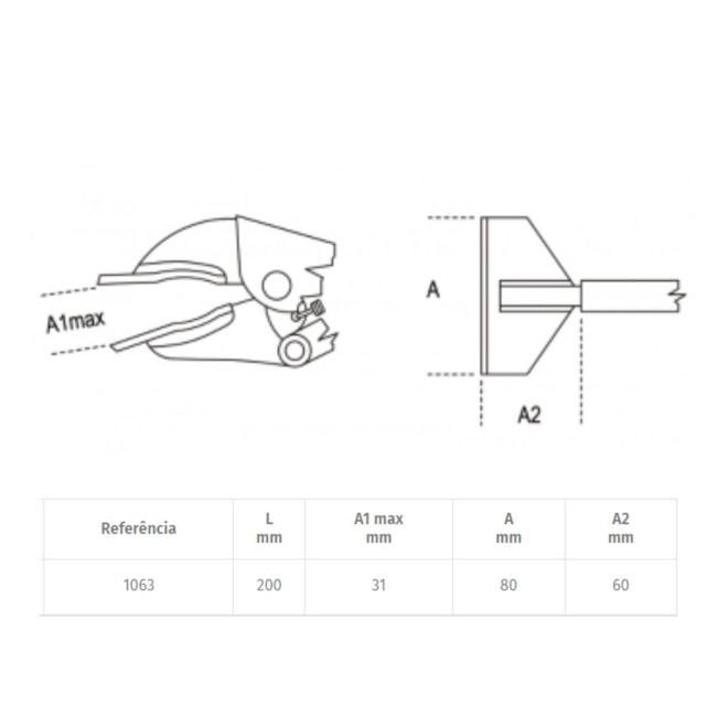 Alicate de Pressão Ajustáve para Latoeiros 8
