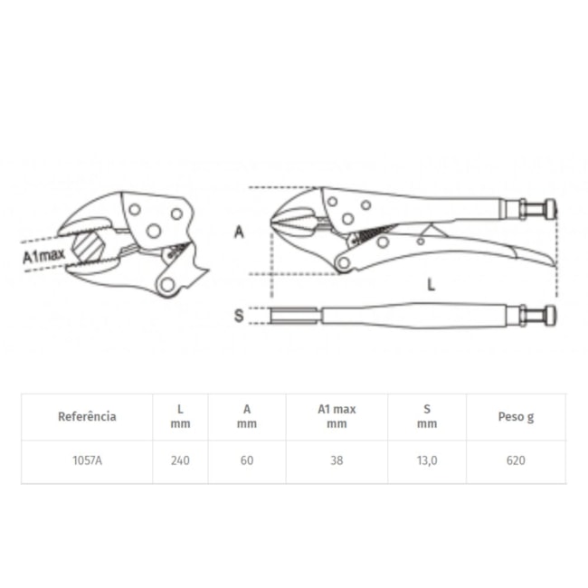 Alicate de Pressão com Regulagem de Força 10