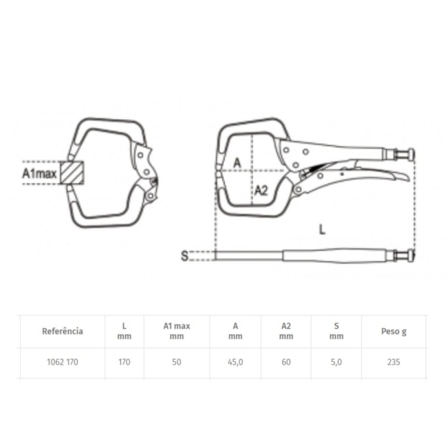 Alicate de Pressão Pescoço de Cisne 7