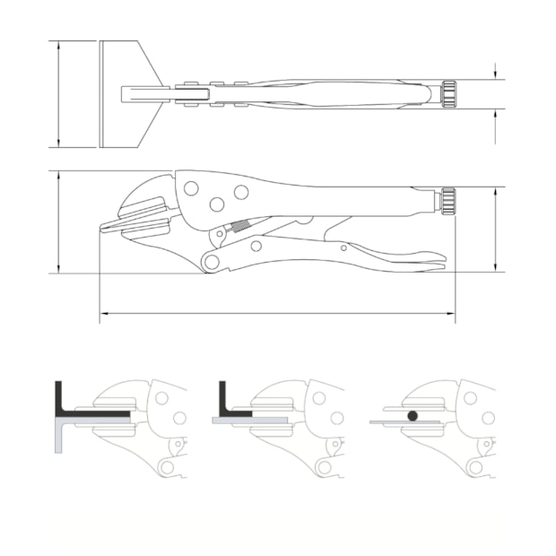 Alicate de Pressão Tipo Plataforma 10