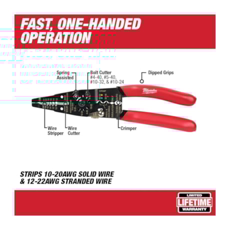 Alicate Desencapador de Fios c/ Crimpador 48-22-6579 MILWAUKEE-230c6c82-b157-4d05-ab48-13394412ea28