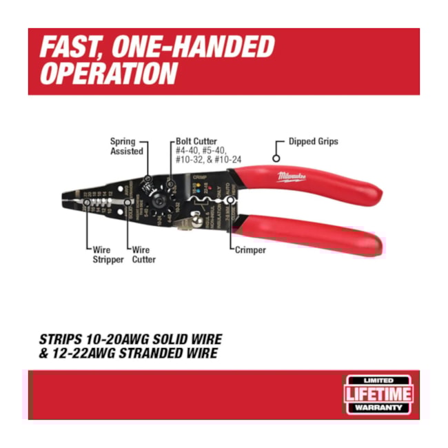 Alicate Desencapador de Fios c/ Crimpador 48-22-6579 MILWAUKEE-cd7a44cd-1ed9-4b25-a11b-ce418d09303f