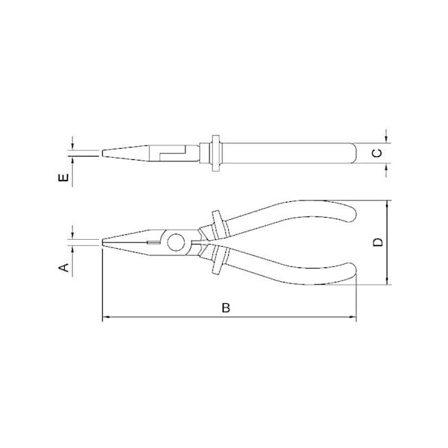Alicate Isolado Bico Chato 6