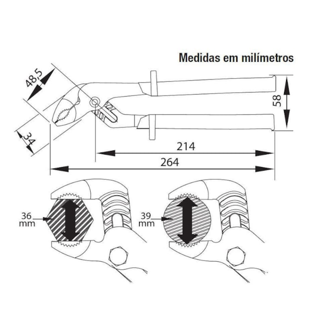 Alicate Isolado Bomba  D'Água 9.1/2