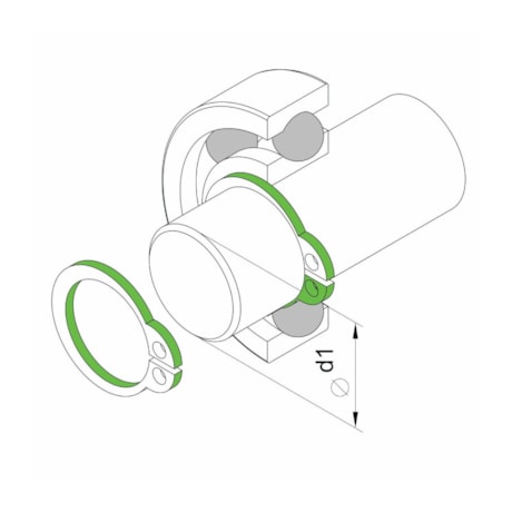 Alicate para Anel Externo Curvo 12