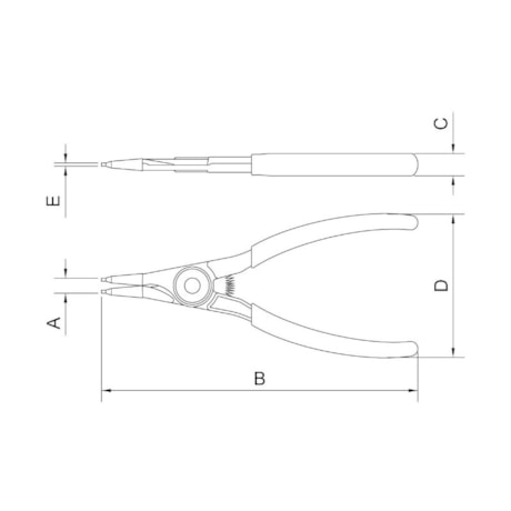 Alicate para Anel Externo Reto 12