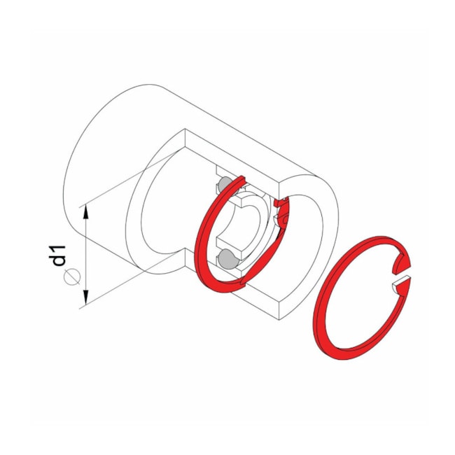 Alicate para Anel Interno Curvo 12