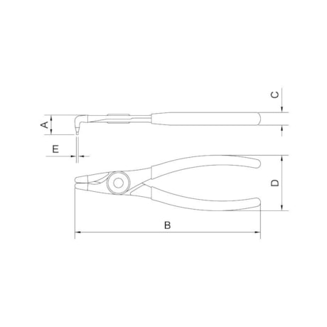 Alicate para Anel Interno Curvo 12