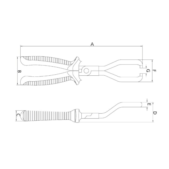 Alicate Para Conector do Filtro de Combustível 9'