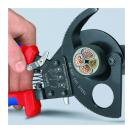 Alicate para Cortar Cabos Princípio de Catraca 9531280 KNIPEX-ce280303-87c0-44b7-95fb-91fe67f9416d
