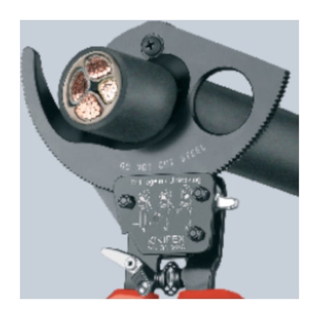 Alicate para Cortar Cabos Princípio de Catraca 9531280 KNIPEX-6b20d7e9-d9f9-445a-9153-fa8eef81d110