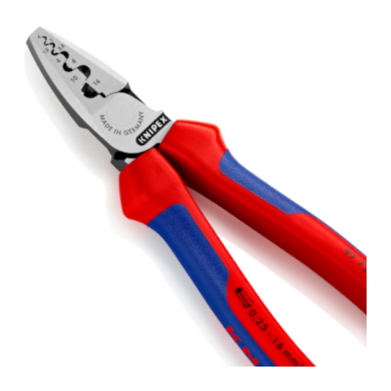 Alicate Prensa Terminal 0,25 a 16mm 97 72 180 KNIPEX - Anhanguera