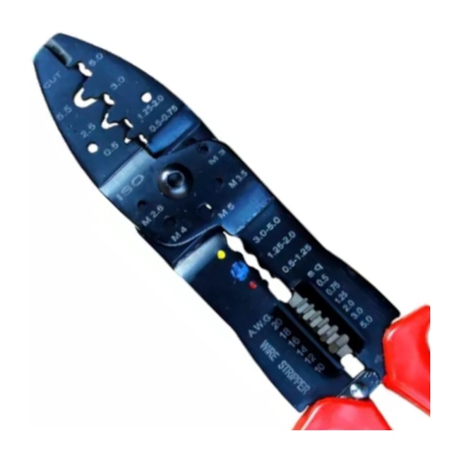 Alicate Prensa Terminal Corta e Descasca de 0.5 a 5.5mm 10254 RIOSUL-16192cc8-d04a-41a5-9c0e-96d960ce97a3