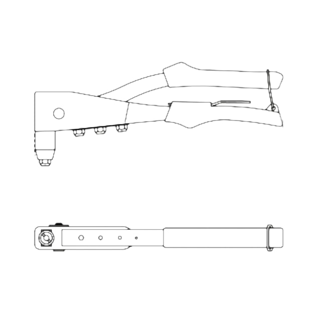 Alicate Rebitador Manual com 4 Pontas 3/32