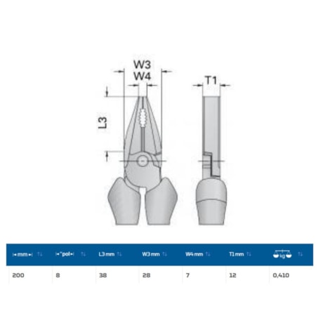 Alicate Universal Cobre-Berílio Antifaiscante 8