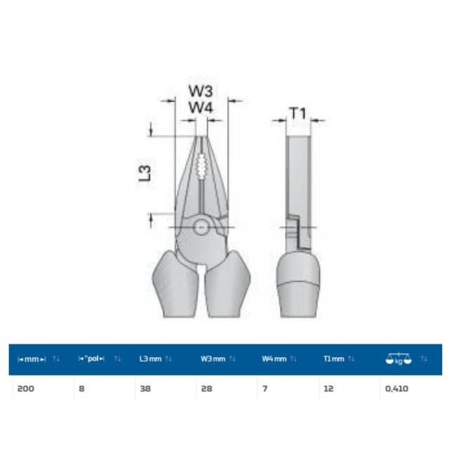 Alicate Universal Cobre-Berílio Antifaiscante 8