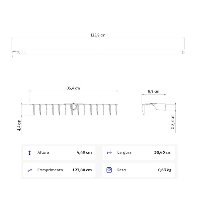 Ancinho 14 Dentes Estampado Metálico com Cabo Madeira 120cm 77110644 TRAMONTINA-2db886bb-c5eb-402f-b9e6-3041e3e3bb12