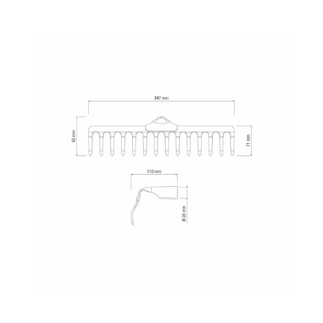 Ancinho Curvo Pesado com 14 Dentes em Aço sem Cabo 77100144 TRAMONTINA-85ca771a-fe45-4df2-9d48-08f0fef54f67