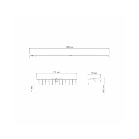 Ancinho Estampado com 12 Dentes Tramontina em Aço com Cabo de Madeira 120 cm 77110624 TRAMONTINA-c6c5a129-d9cd-49a8-a737-99972ddd1c9f