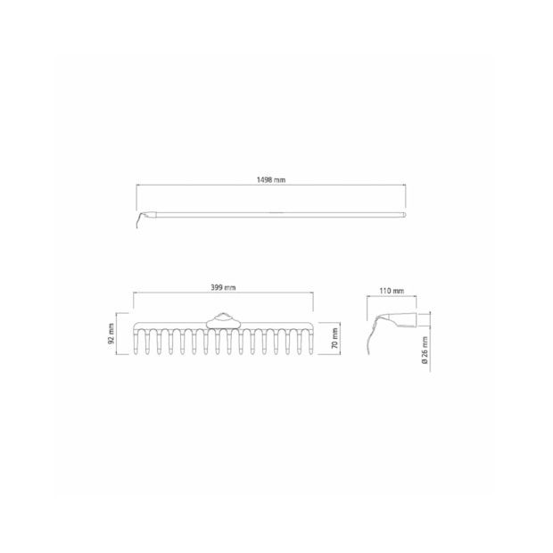 Ancinho Metálico Curvo Leve 16 Dentes Cabo de Madeira 145 cm 77101664 TRAMONTINA-1dd7fa30-cdea-46dc-8ade-84309dd8f7ed