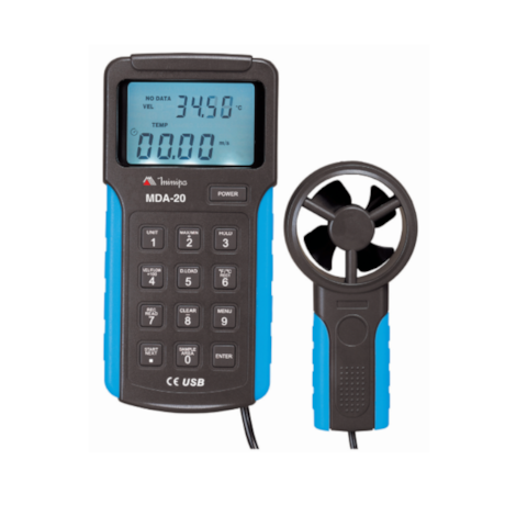 Anemômetro Digital com DataLogger e Interface USB MDA-20 MINIPA