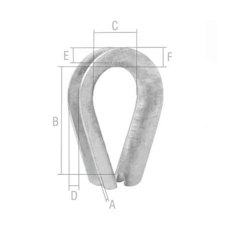 Anilha para Cabo de Aço Galvanizada 3/8