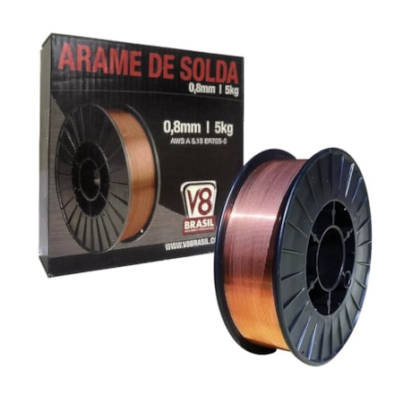 Arame Mig Sólido com Gás 0,8mm 5kg 7795 V8-a7411f5a-529e-40f2-9417-1723c59f8254