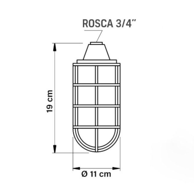 Arandela Blindada 200W E27 56150/020 TRAMONTINA ELETRIK-a3e88743-5bbd-40e9-8e3e-3be09cb637d6