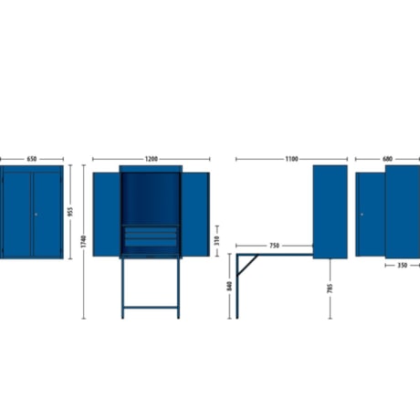 Armário com 2 Portas 3 Gavetas e 1 Bancada com 37 Peças 1402GM GEDORE-c6fe2429-3c2e-4e06-8694-4d93439f11f9
