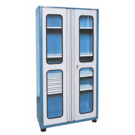 Armário Compacto para Ferramentas com 2 Portas 3 Prateleiras e 3 Gavetas AM-76 MARCON-9c991f80-18a1-4b43-b5a0-3fb9fa3f371b