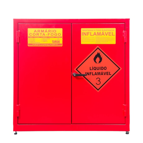Armário Corta Fogo 1000X1000X450MM Vermelho para Líquidos Inflamáveis TK20-VERMELHO TEKIN