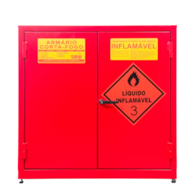 Armário Corta Fogo 1000X1000X450MM Vermelho para Líquidos Inflamáveis TK20-VERMELHO TEKIN