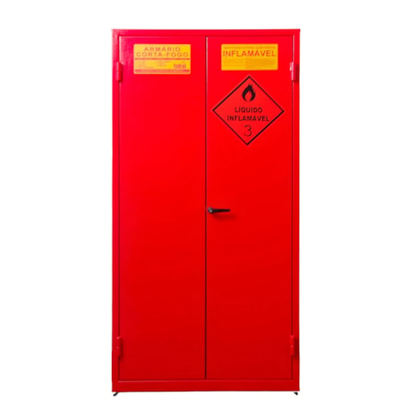 Armário Corta Fogo 2000X1000X450MM Vermelho para Líquidos Inflamáveis TK20-VERMELHO TEKIN