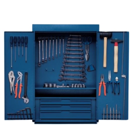 Armário de Parede com 2 Portas 3 Gavetas e 1 Prateleira com 78 Ferramentas 1400GP GEDORE-c61a3993-edde-4585-85cf-b49124ee1655