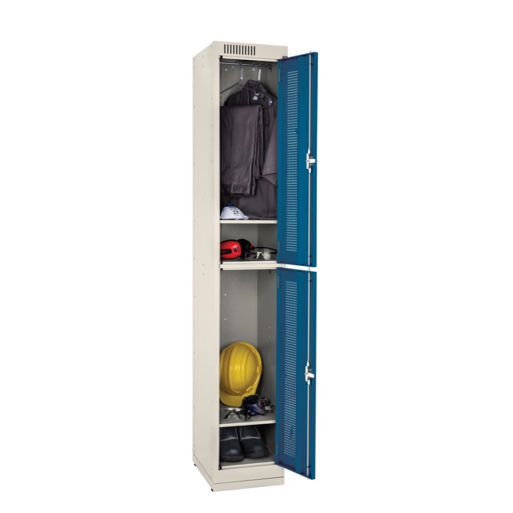 Armário Multiuso de 2 Portas Azul/Bege NK1302 NILKO - Anhanguera