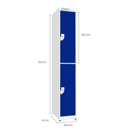 Armário Multiuso de 2 Portas Azul/Bege NK1302 NILKO-6082afa1-0a4f-4427-afa0-2707170a4f99