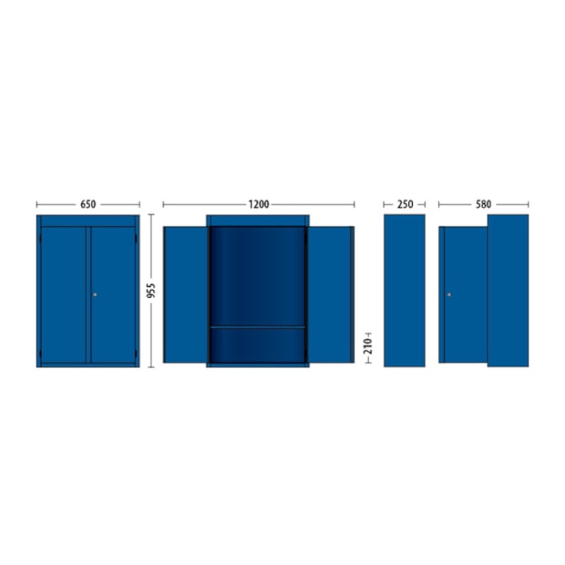 Armário para Ferramentas 2 Portas 1 Prateleira com Ganchos 1351 GEDORE-78b4085d-d3a3-47a7-bf5f-7155bca91002