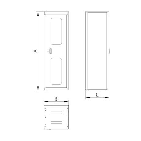 Armário para Ferramentas com 1 Porta Cinza 44955/422 TRAMONTINA PRO