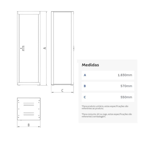 Armário para Ferramentas com 1 Porta e 29 Caixas Bin 44955/011 TRAMONTINA PRO-0bb10491-498a-467a-ac2d-5f406e82fe35