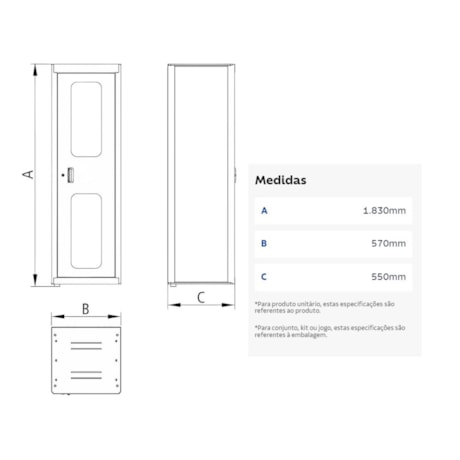 Armário para Ferramentas com 1 Porta e Visor Acrílico Azul 44955/222 TRAMONTINA PRO-c68c9584-3048-469d-8d2b-d08f42233d23